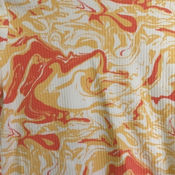 Wild Fable - Tie Dye Orange Swirl  Ribbed Crop Top Size XXL - Picture 3 of 6